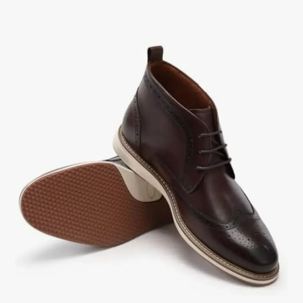 Dark Brown Leather Oxford Shoes